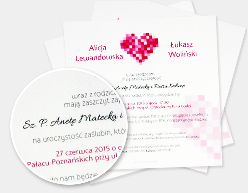 Studio Beta -produkty zaproszenia ślubne